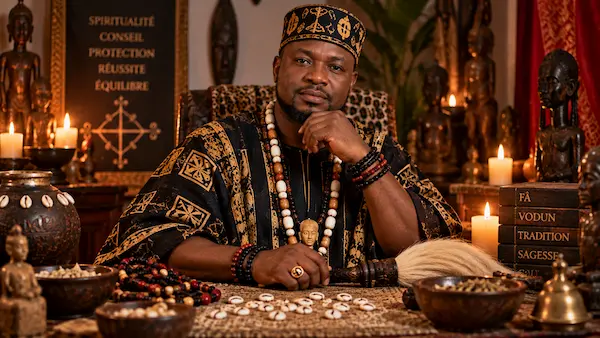 Maître ZOUNYEKPE praticien spirituel et initié aux secrets de la tradition béninoise