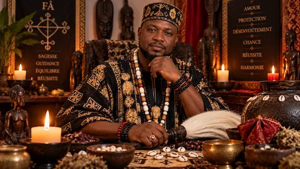 Portrait de Maître ZOUNYEKPE grand maître spirituel et expert en sciences occultes