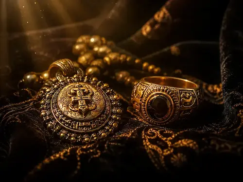 Talisman et objets rituels de prosperite consacres pour l abondance